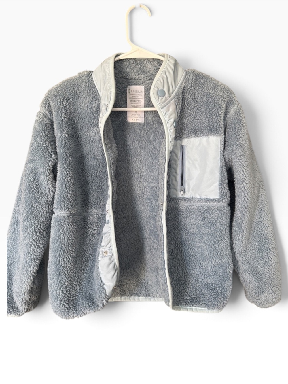 Fornia Kids Cozy Jacket - Light Blue‎ Medium